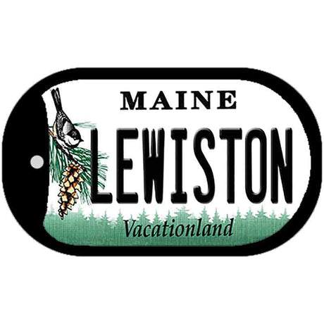 Lewiston Maine Novelty Metal Dog Tag Necklace DT-10389