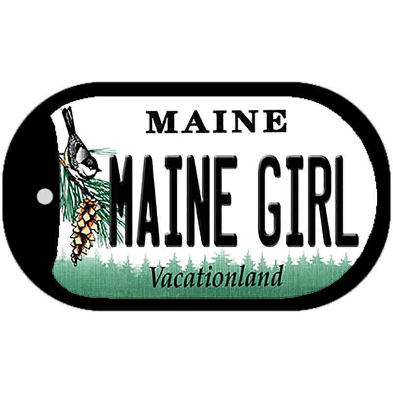 Maine Girl Novelty Metal Dog Tag Necklace DT-10401