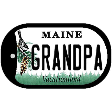 Grandpa Maine Novelty Metal Dog Tag Necklace DT-10404