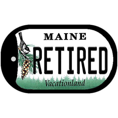 Retired Maine Novelty Metal Dog Tag Necklace DT-10405