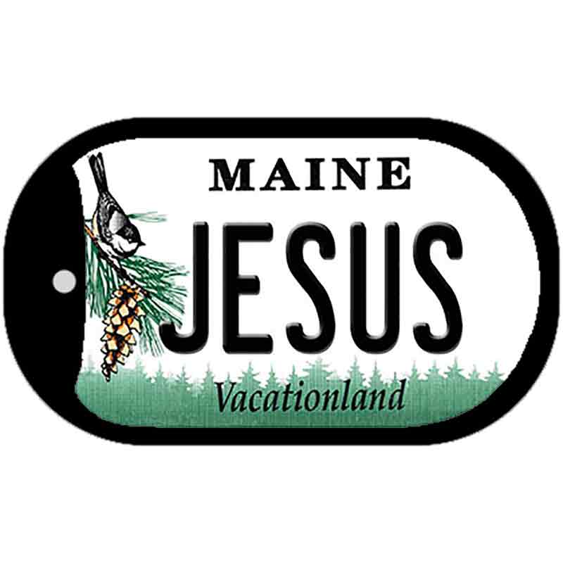 Jesus Maine Novelty Metal Dog Tag Necklace DT-10408