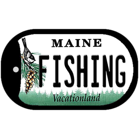 Fishing Maine Novelty Metal Dog Tag Necklace DT-10409