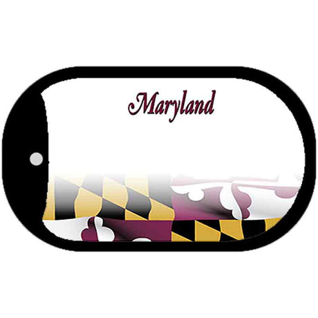 Maryland State Blank Novelty Metal Dog Tag Necklace DT-10460