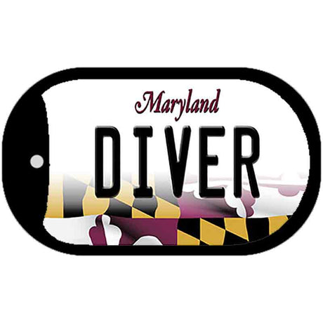 Diver Maryland Novelty Metal Dog Tag Necklace DT-10482