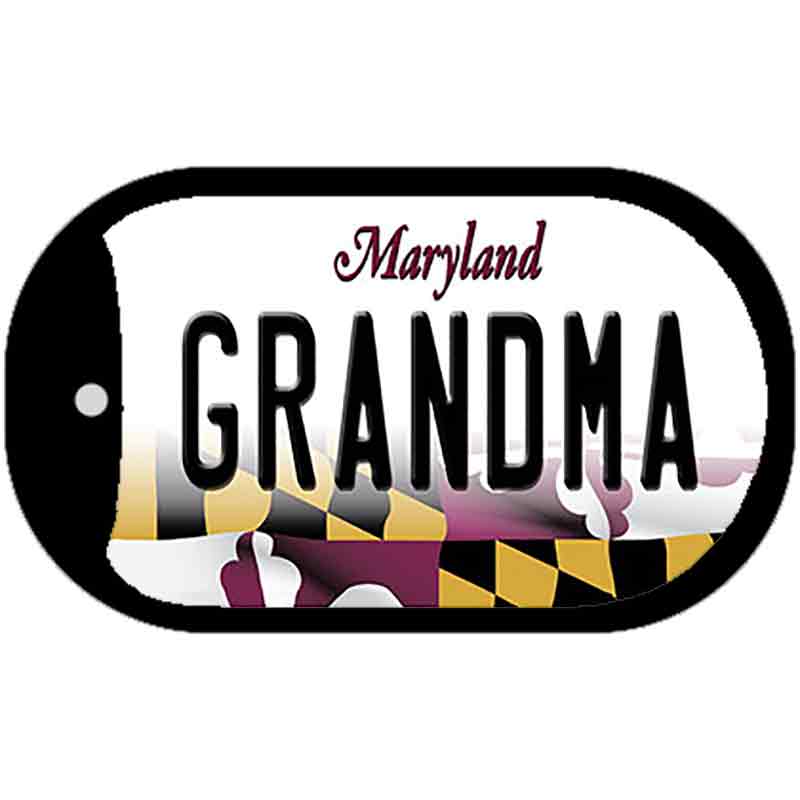 Grandma Maryland Novelty Metal Dog Tag Necklace DT-10484