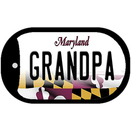 Grandpa Maryland Novelty Metal Dog Tag Necklace DT-10485