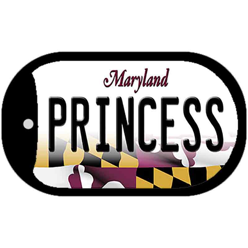 Princess Maryland Novelty Metal Dog Tag Necklace DT-10495