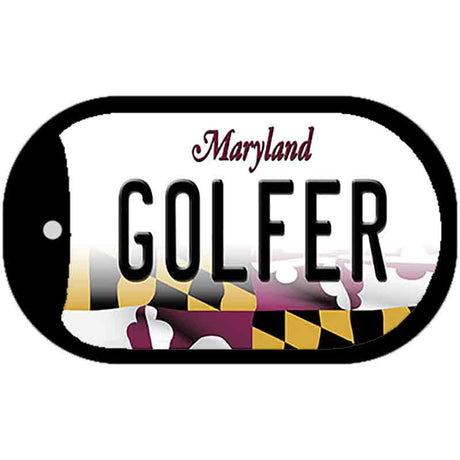 Golfer Maryland Novelty Metal Dog Tag Necklace DT-10499