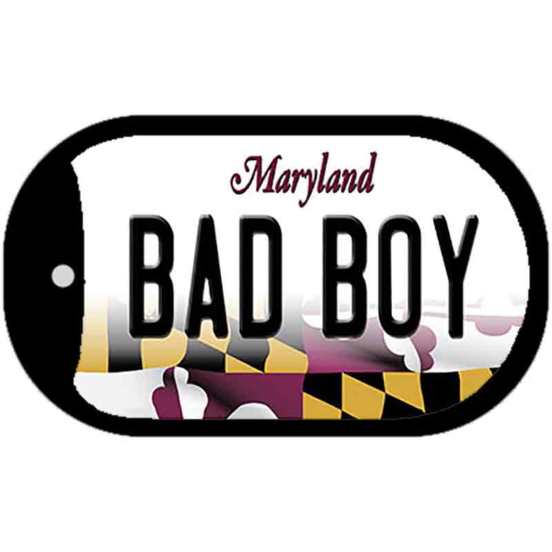 Bad Boy Maryland Novelty Metal Dog Tag Necklace DT-10502