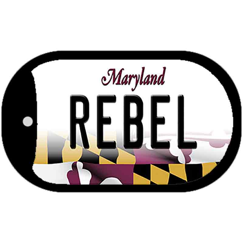 Rebel Maryland Novelty Metal Dog Tag Necklace DT-10505