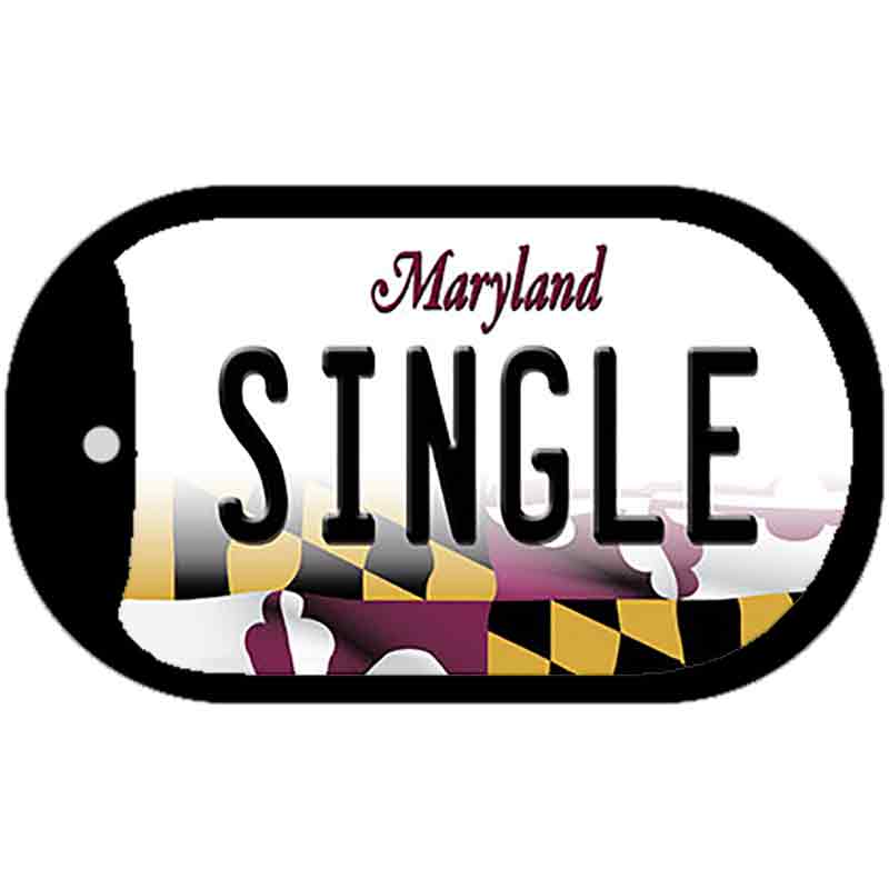 Single Maryland Novelty Metal Dog Tag Necklace DT-10506