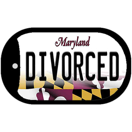 Divorced Maryland Novelty Metal Dog Tag Necklace DT-10507