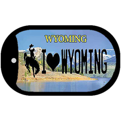 I Love Wyoming Novelty Metal Dog Tag Necklace DT-10513