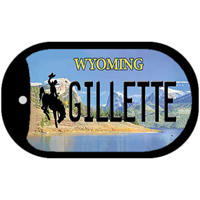 Gilletle Wyoming Novelty Metal Dog Tag Necklace DT-10522