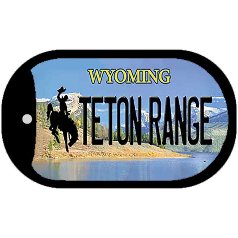 Teton Range Wyoming Novelty Metal Dog Tag Necklace DT-10529