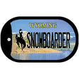 Snowboarder Wyoming Novelty Metal Dog Tag Necklace DT-10533