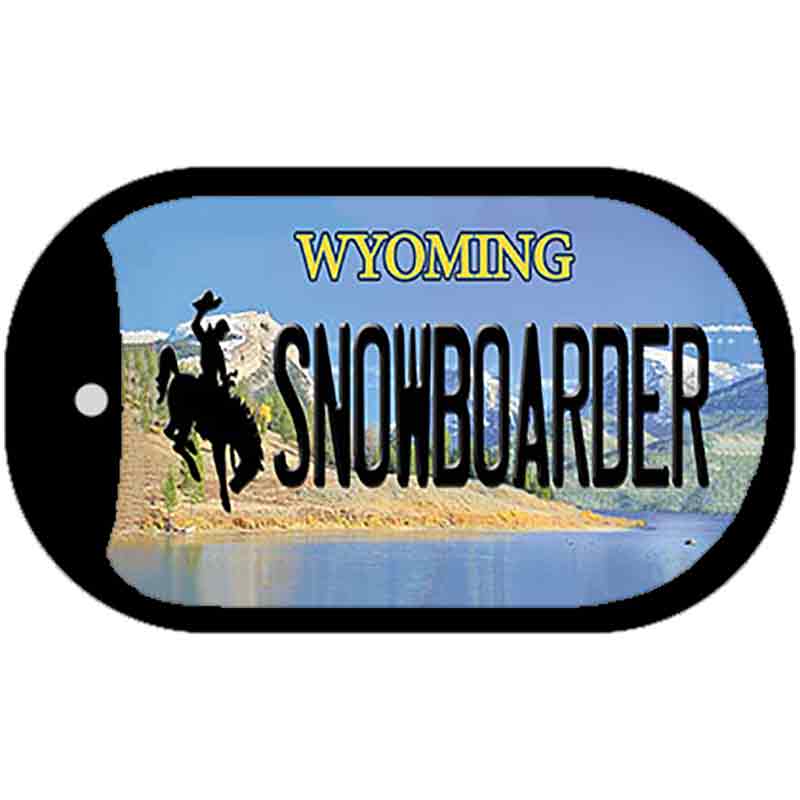 Snowboarder Wyoming Novelty Metal Dog Tag Necklace DT-10533