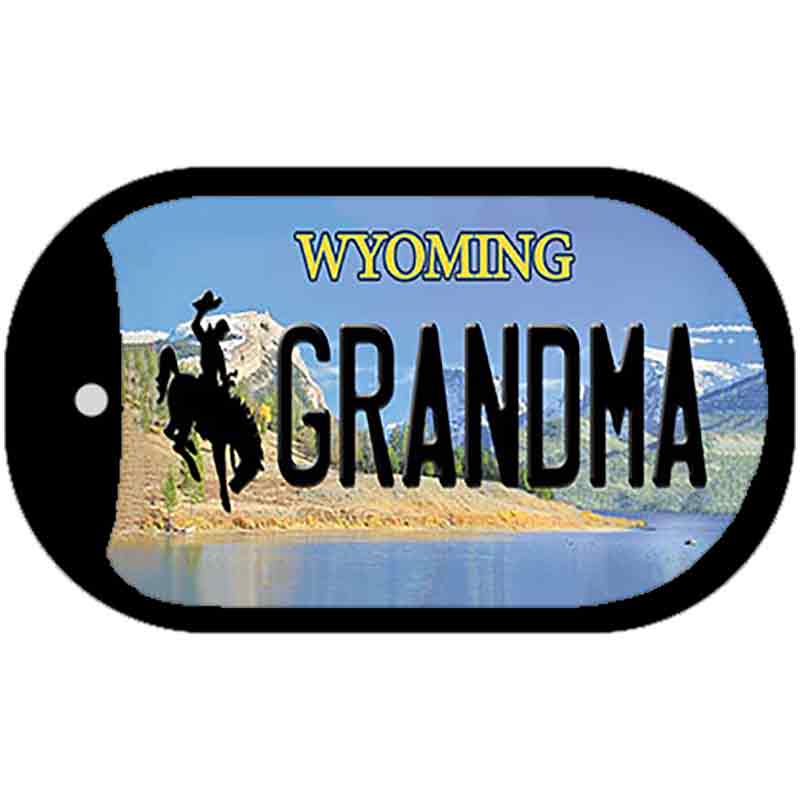 Grandma Wyoming Novelty Metal Dog Tag Necklace DT-10541