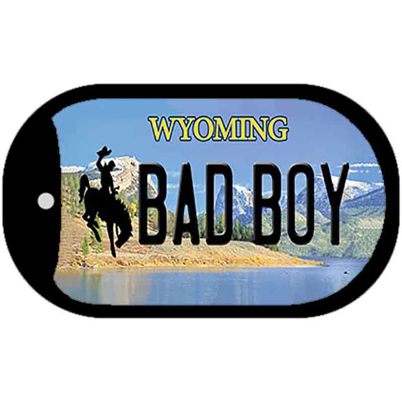 Bad Boy Wyoming Novelty Metal Dog Tag Necklace DT-10558