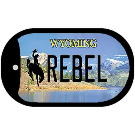 Rebel Wyoming Novelty Metal Dog Tag Necklace DT-10562