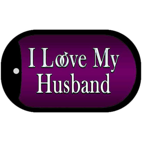 I Love My Husband Novelty Metal Dog Tag Necklace DT-10563