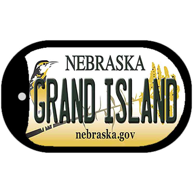 Grand Island Nebraska Novelty Metal Dog Tag Necklace DT-10571