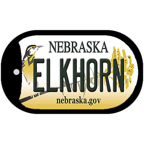 Elkhorn Nebraska Novelty Metal Dog Tag Necklace DT-10574