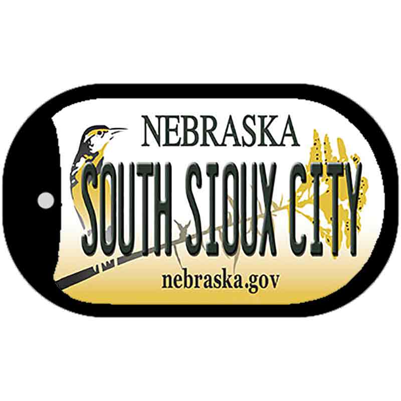 South Sioux City Nebraska Novelty Metal Dog Tag Necklace DT-10575