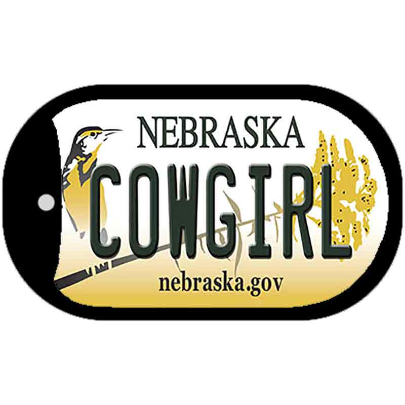 Cowgirl Nebraska Novelty Metal Dog Tag Necklace DT-10583