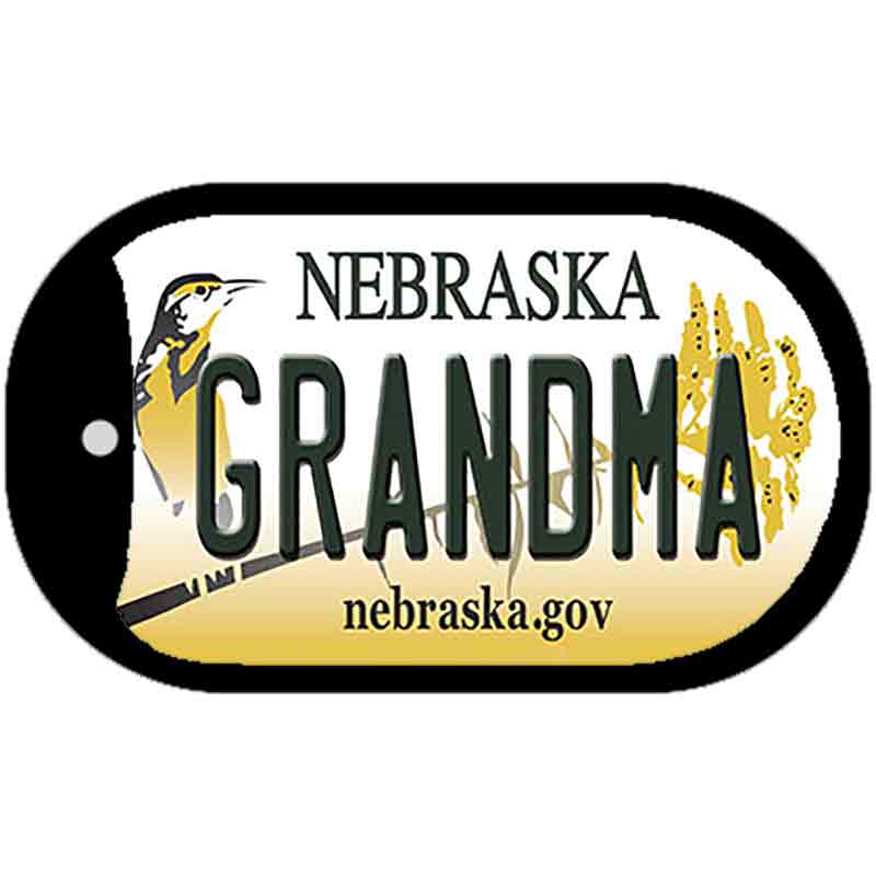 Grandma Nebraska Novelty Metal Dog Tag Necklace DT-10586