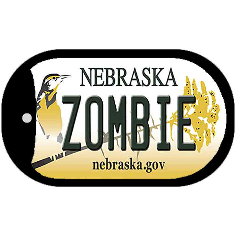 Zombie Nebraska Novelty Metal Dog Tag Necklace DT-10590