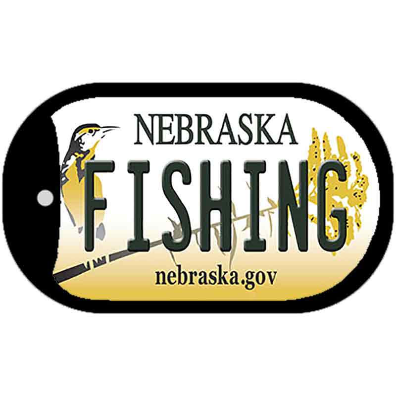 Fishing Nebraska Novelty Metal Dog Tag Necklace DT-10592