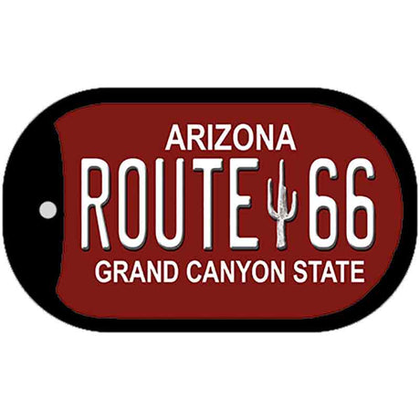 Route 66-Red Arizona Novelty Metal Dog Tag Necklace DT-105