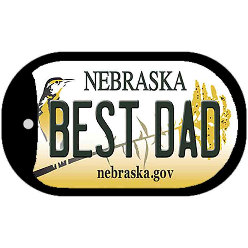 Best Dad Nebraska Novelty Metal Dog Tag Necklace DT-10606