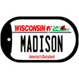 Madison Wisconsin Novelty Metal Dog Tag Necklace DT-10612