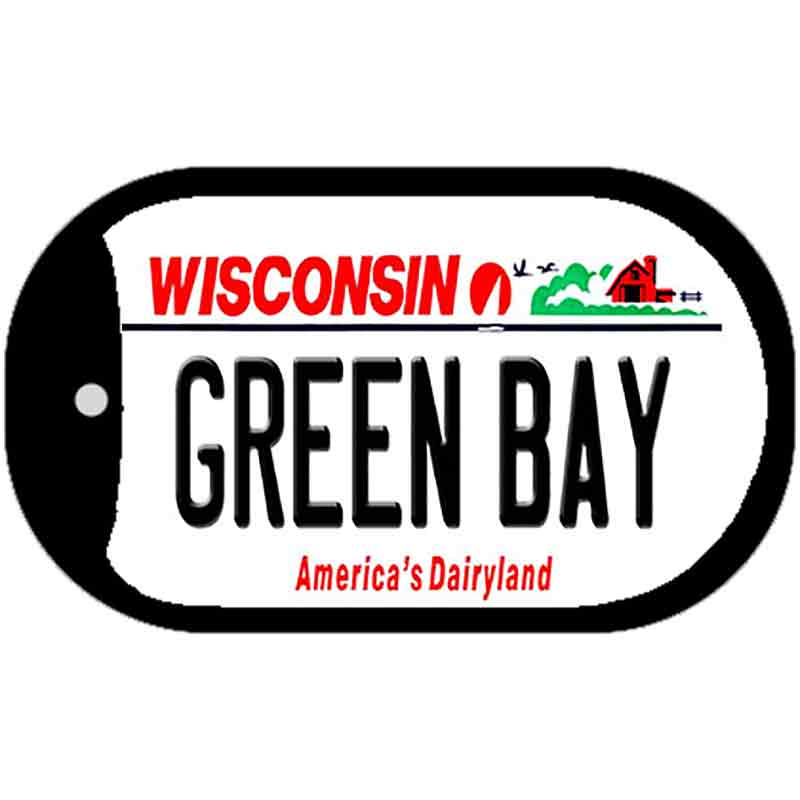 Green Bay Wisconsin Novelty Metal Dog Tag Necklace DT-10613