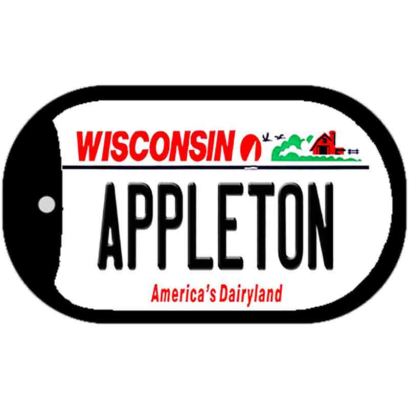 Appleton Wisconsin Novelty Metal Dog Tag Necklace DT-10614