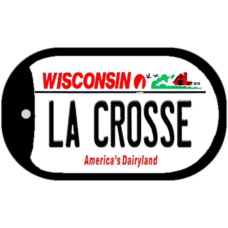 La Crosse Wisconsin Novelty Metal Dog Tag Necklace DT-10617