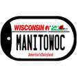 Manitowoc Wisconsin Novelty Metal Dog Tag Necklace DT-10620