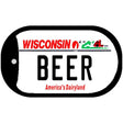 Beer Wisconsin Novelty Metal Dog Tag Necklace DT-10622