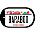 Baraboo Wisconsin Novelty Metal Dog Tag Necklace DT-10623