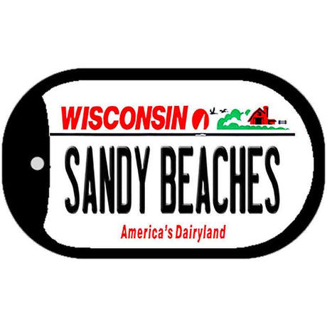 Sandy Beaches Wisconsin Novelty Metal Dog Tag Necklace DT-10630