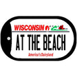 At The Beach Wisconsin Novelty Metal Dog Tag Necklace DT-10632