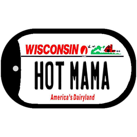 Hot Mama Wisconsin Novelty Metal Dog Tag Necklace DT-10638