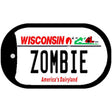 Zombie Wisconsin Novelty Metal Dog Tag Necklace DT-10639