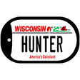 Hunter Wisconsin Novelty Metal Dog Tag Necklace DT-10642