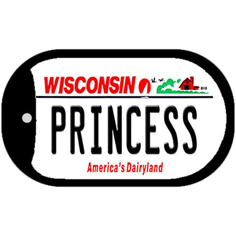 Princess Wisconsin Novelty Metal Dog Tag Necklace DT-10648