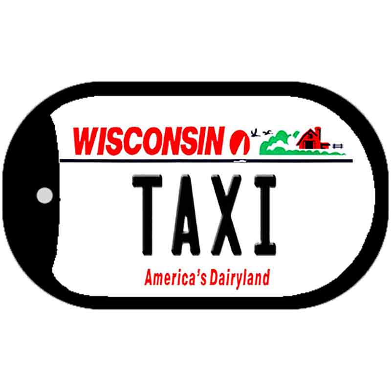 Taxi Wisconsin Novelty Metal Dog Tag Necklace DT-10649