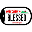 Blessed Wisconsin Novelty Metal Dog Tag Necklace DT-10651