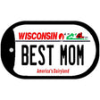 Best Mom Wisconsin Novelty Metal Dog Tag Necklace DT-10654